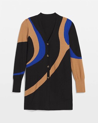 Ella Colorblock Cardigan Sweater click to view larger image.