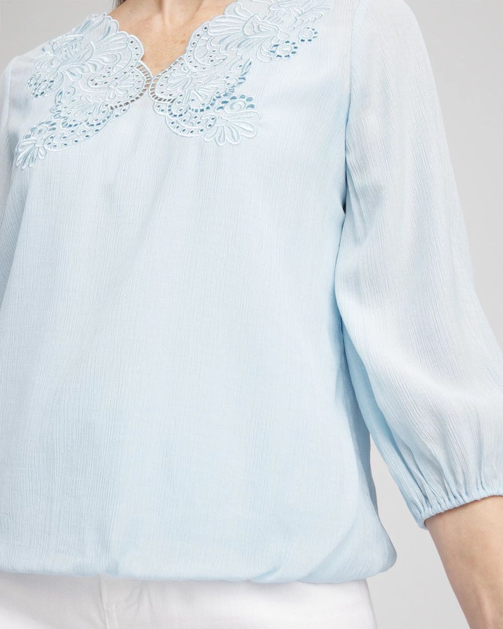 Embroidered Cutout Blouse click to view larger image.