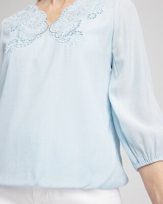 Embroidered Cutout Blouse click to view larger image.