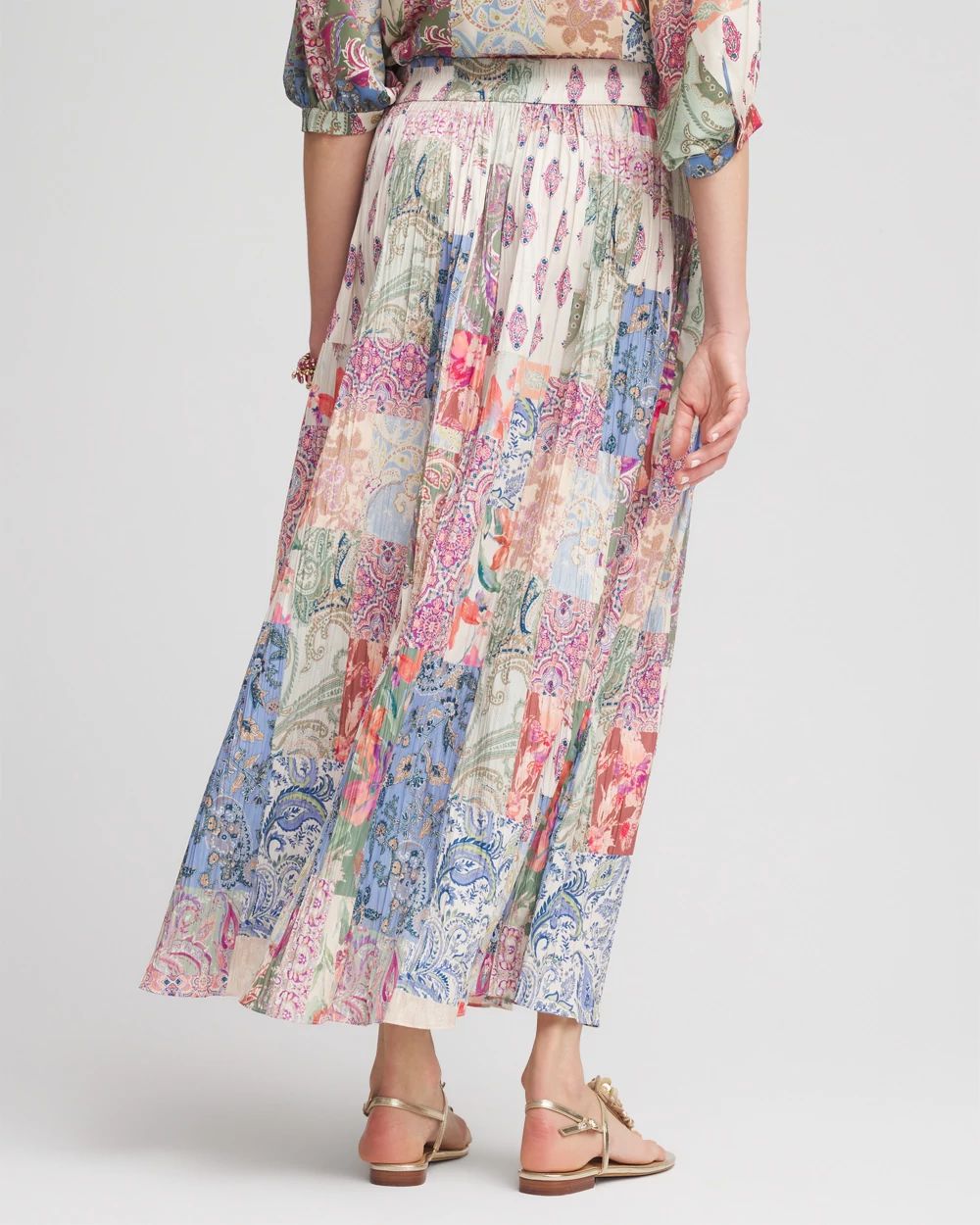Floral Paisley Maxi Skirt click to view larger image.