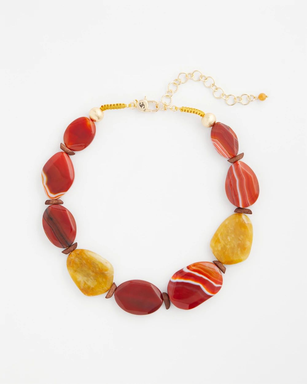 Agate & Jade Mixed Stone Bib Necklace