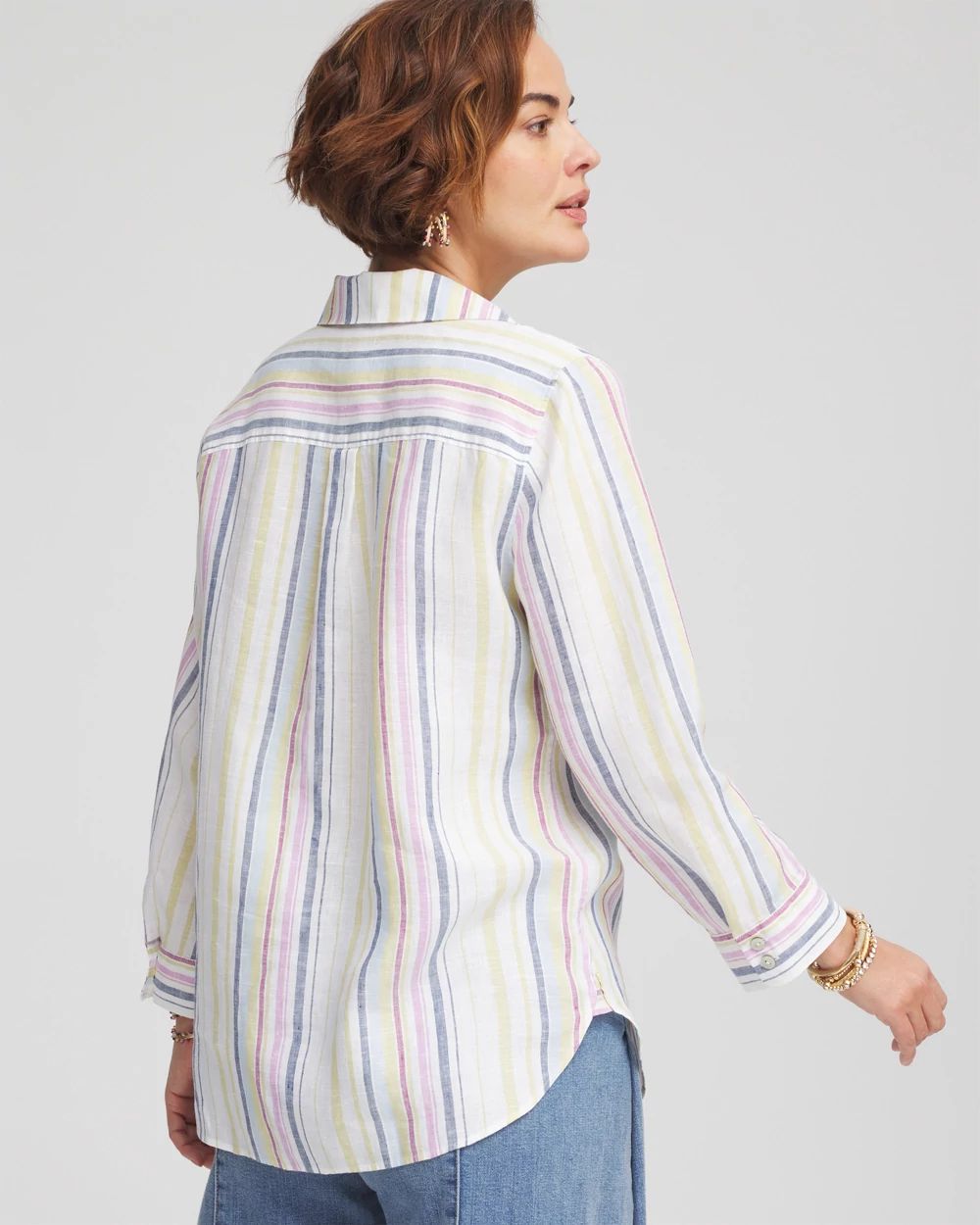 No Iron™ Multi Stripe Linen Shirt