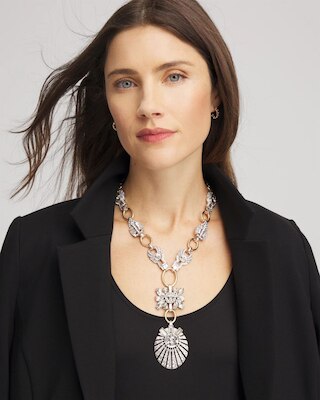 Chico’s Originals Art Deco Crystal Y-Necklace
