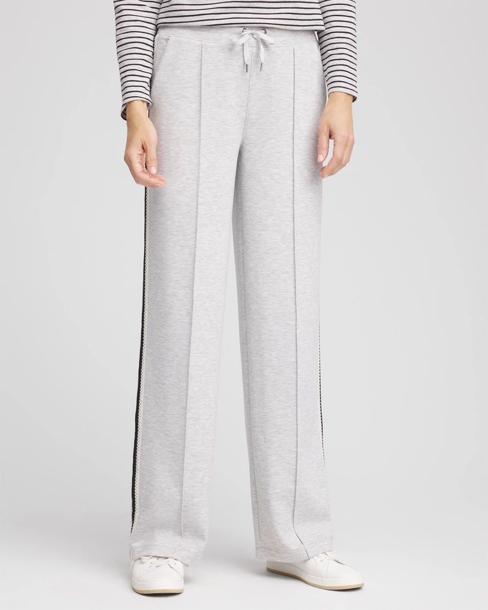 Zenergy® Double-Knit Lattice Trim Pants