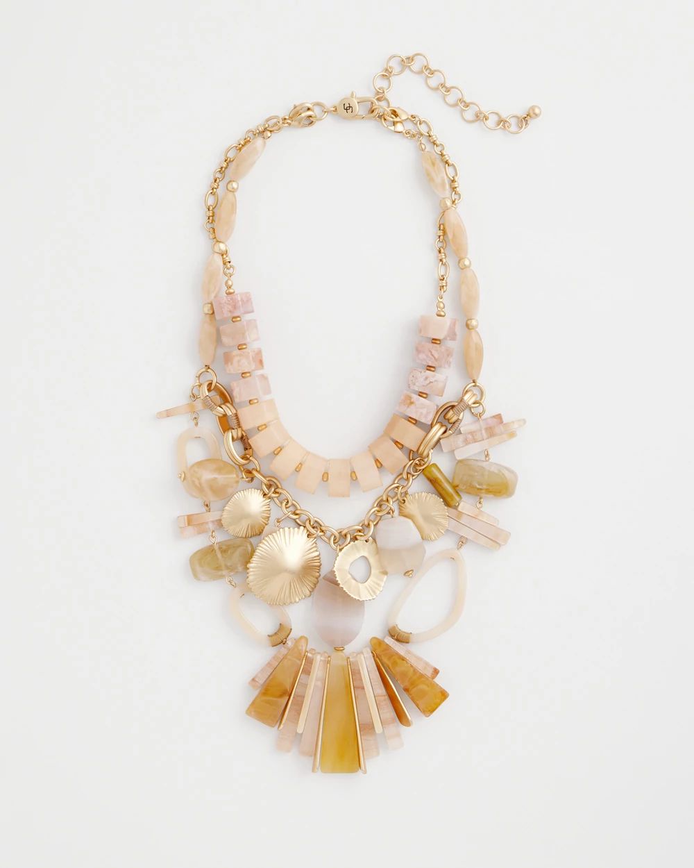 Chico's Originals Neutral Stone Bib Necklace