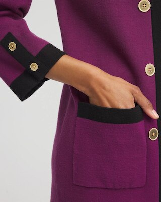 Travelers™ Collection Contrast Button Cardigan click to view larger image.