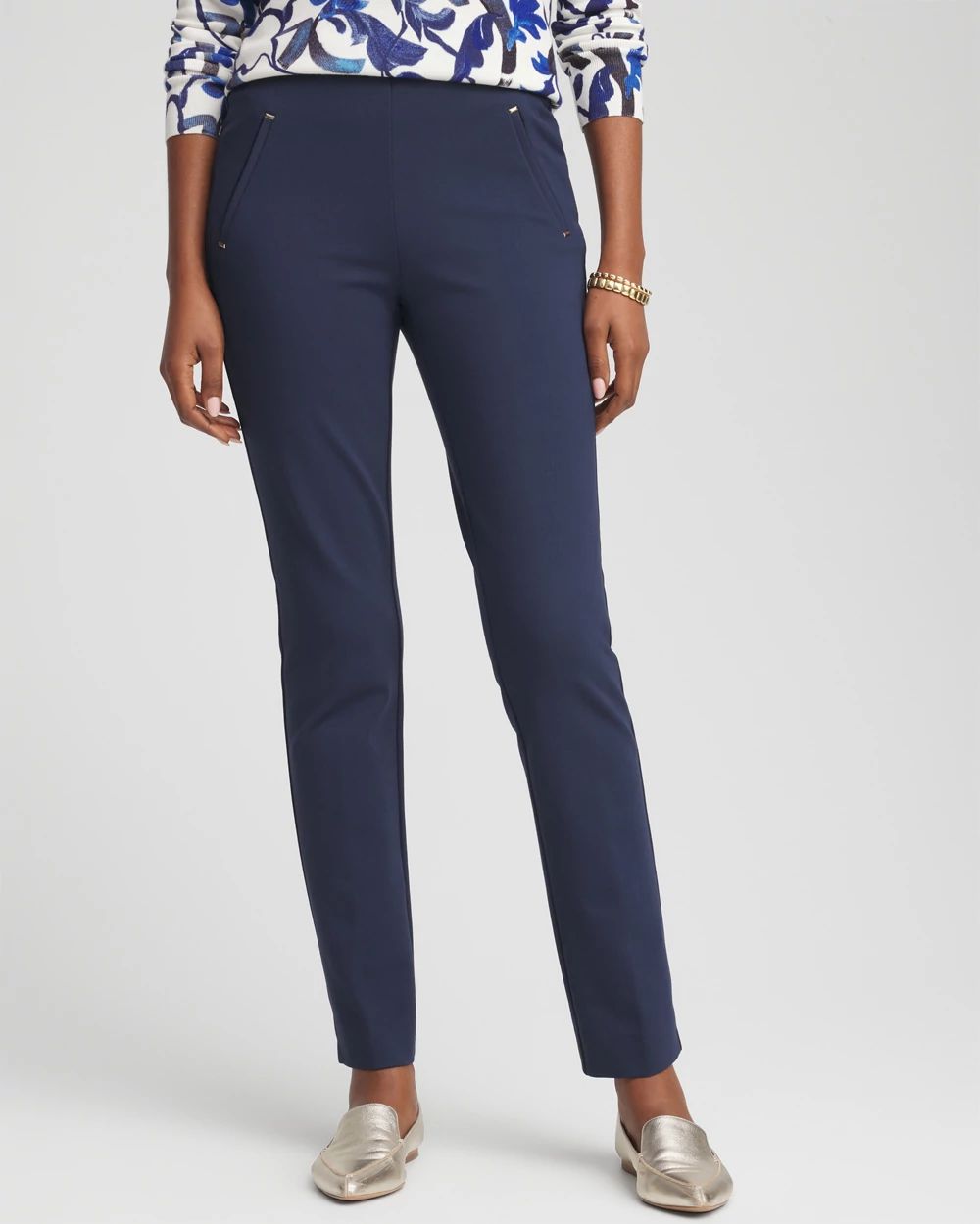 Juliet Slim Trim Detail Ankle Pants