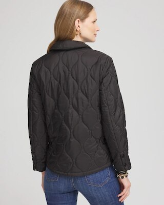 Faux Nylon Quilted Jacket click to view larger image.