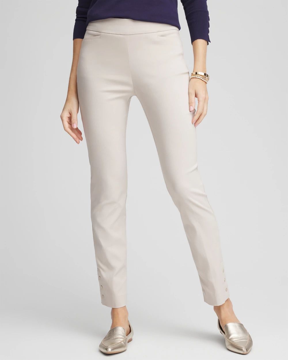 Brigitte™ Pull-On Slim Rivet Ankle Pants