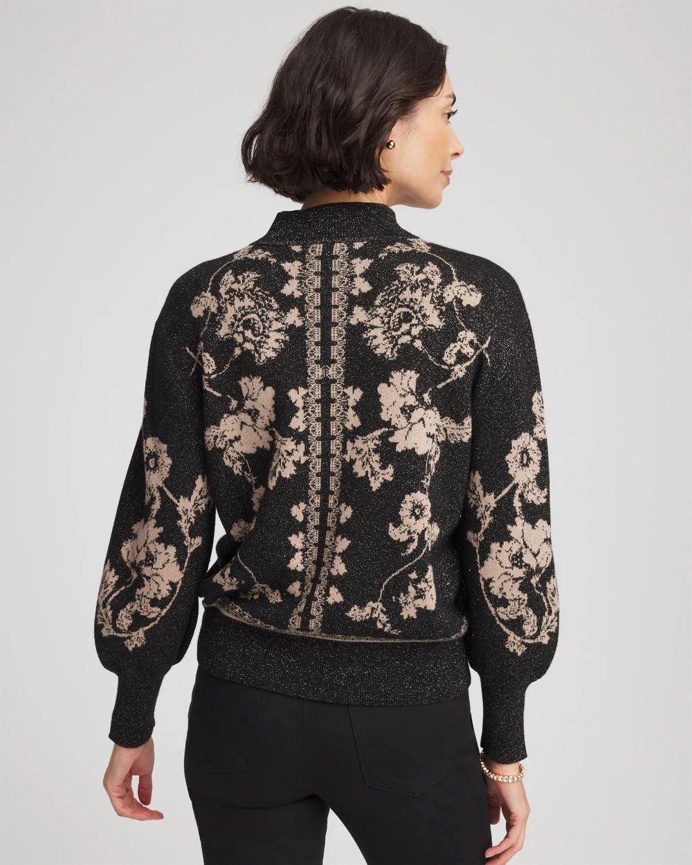 Bryne Jacquard Mockneck Pullover