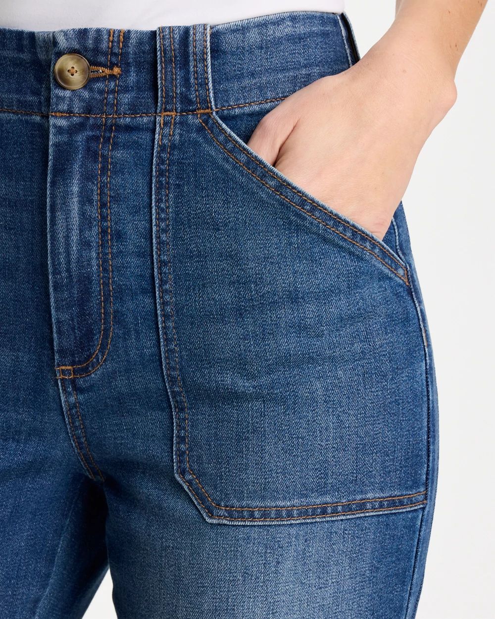 High Hem Crop Jeans click to view larger image.