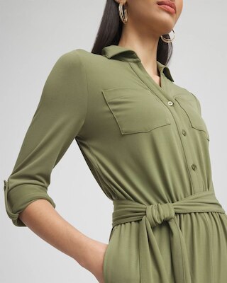 Belted Jersey Maxi Jumpsuit click to view larger image.