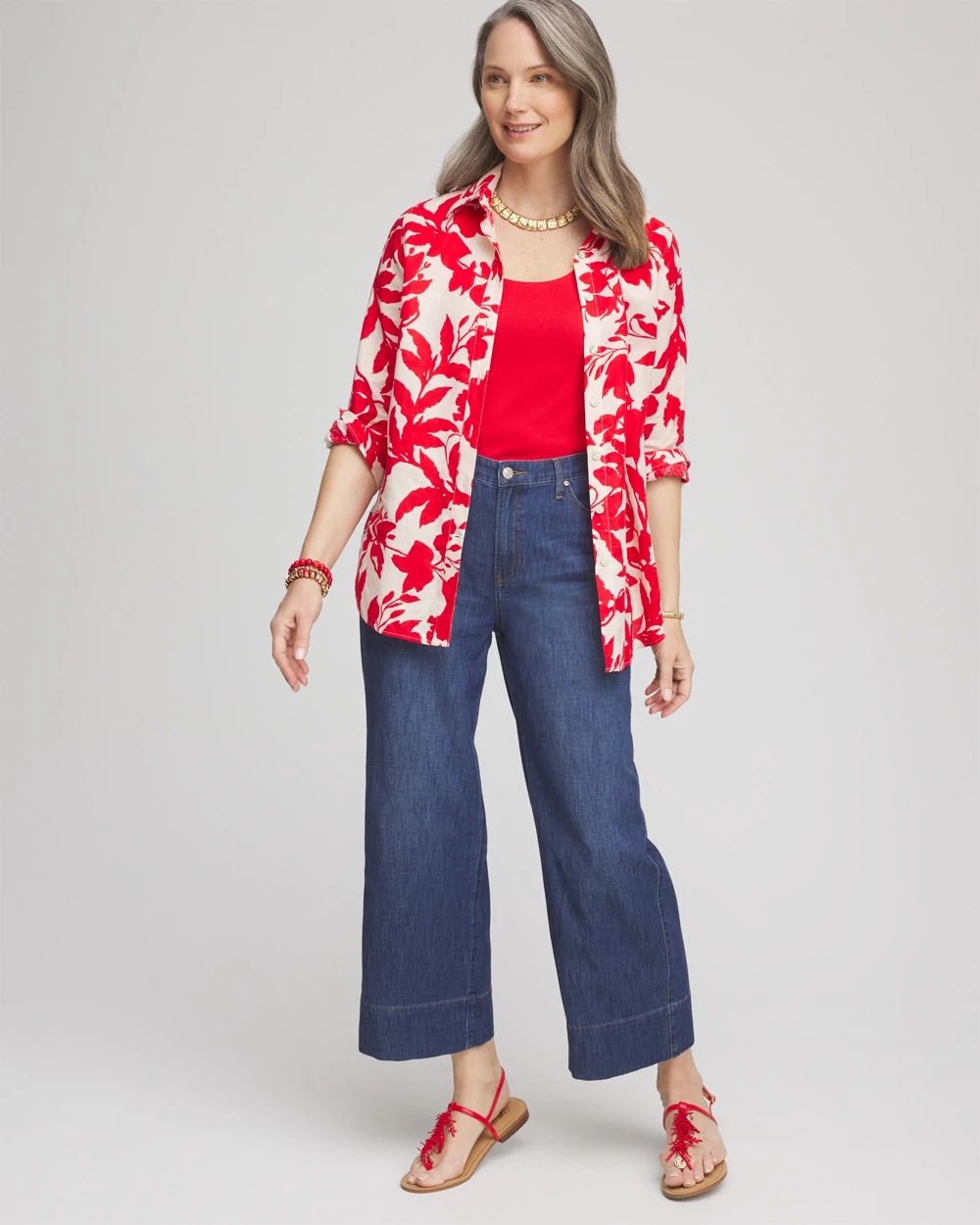 Wide Cropped Summer Jeans