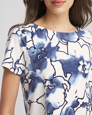 Zenergy® French Terry Floral Short-Sleeve Tee click to view larger image.