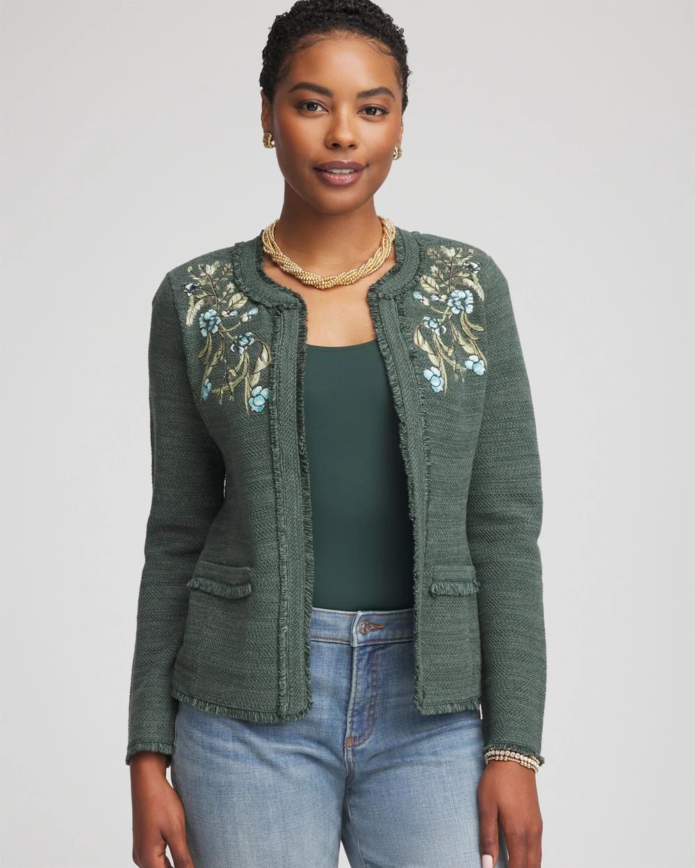 Embroidered Cotton-Blend Jacket