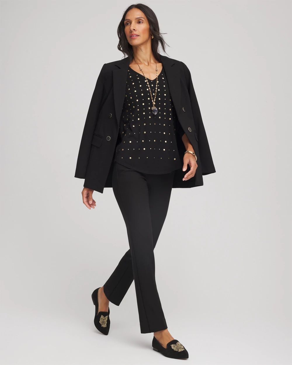 Lightweight Juliet Straight Ankle Pants click to view larger image.