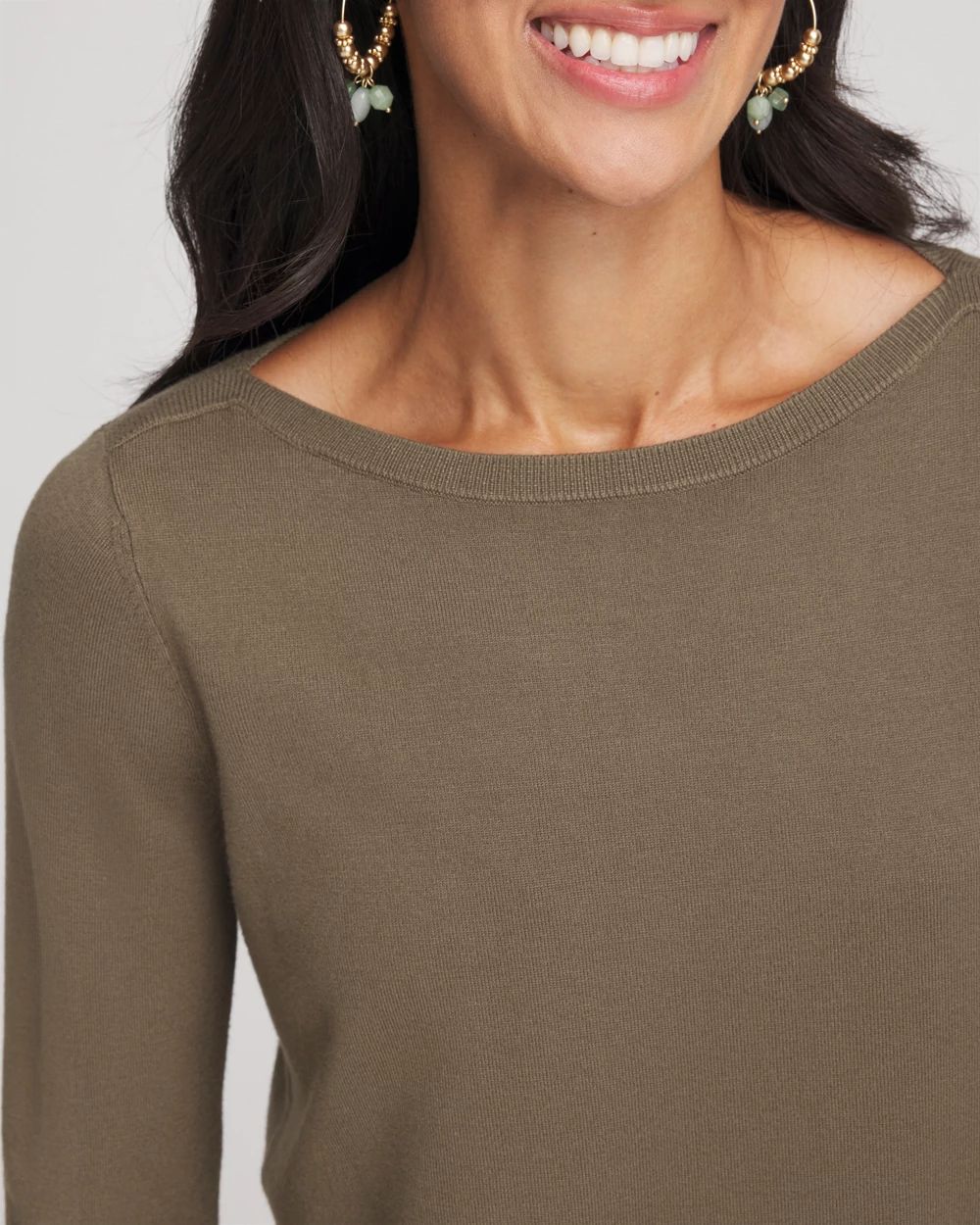 Ella Bateau Pullover Sweater click to view larger image.