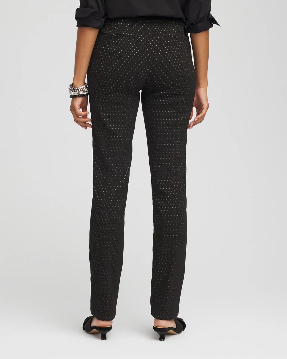 Brigitte™ Slim Full-Length Jacquard Pants