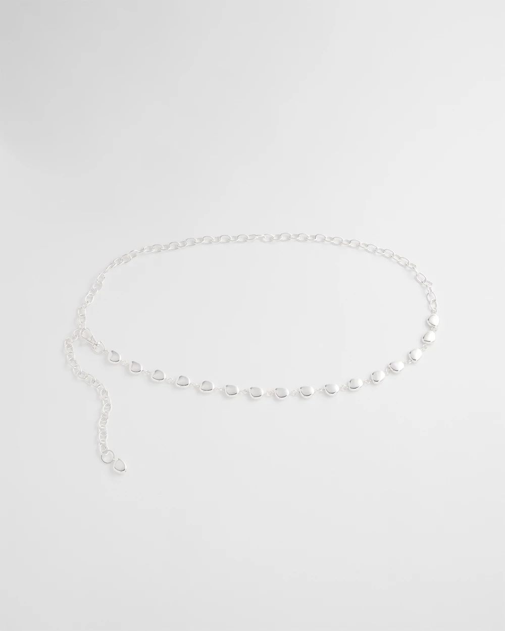 Silvertone Pebble Chain Belt