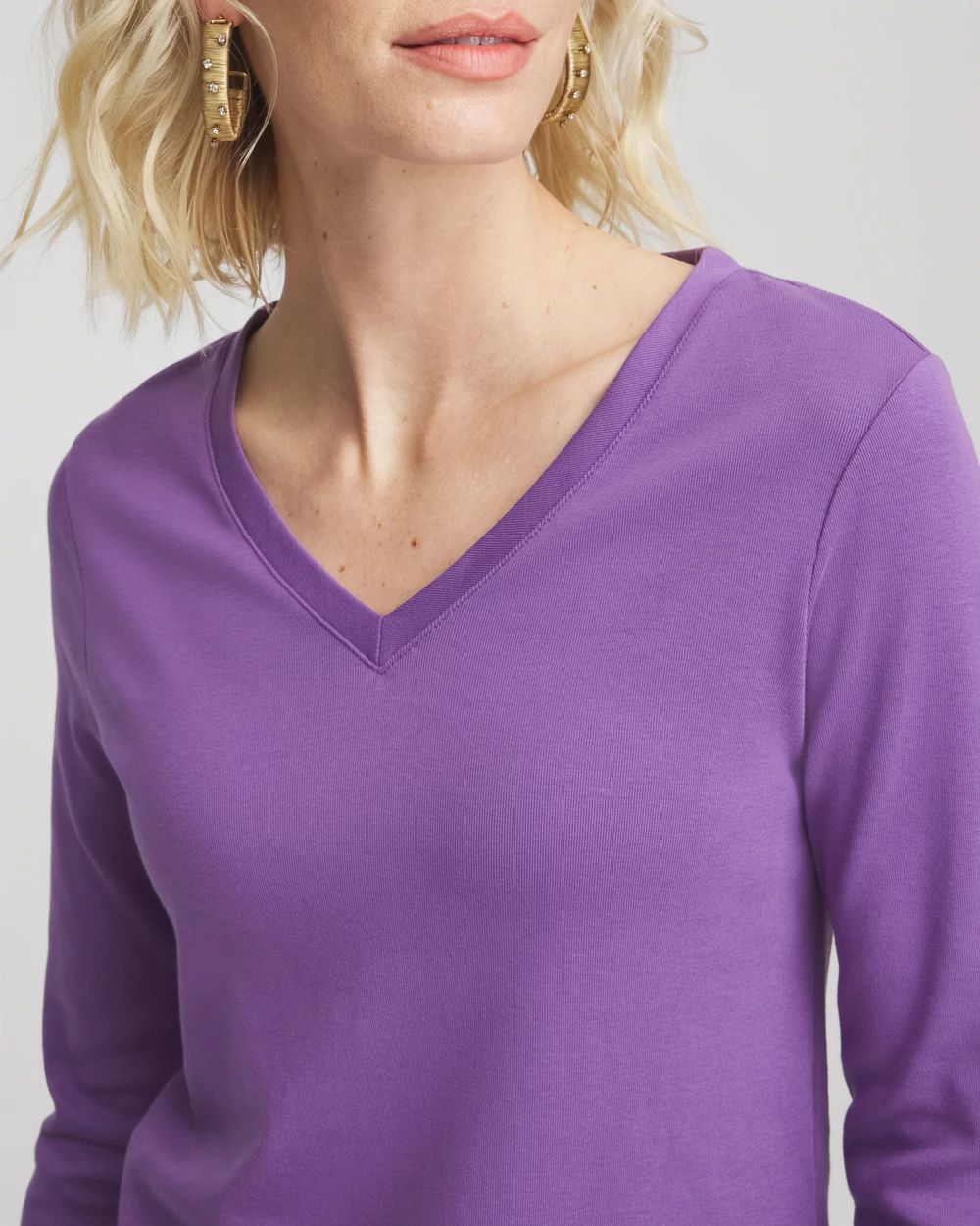 Everyday 3/4 Sleeve V-Neck Tee click to view larger image.