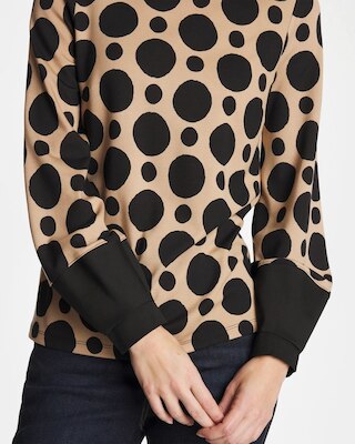 Ponte Poplin Polka-Dot Top click to view larger image.