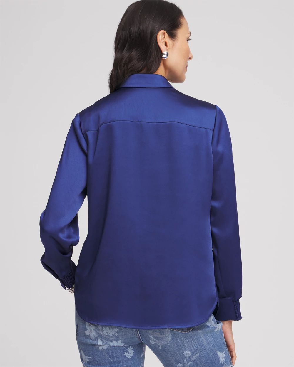 Stretch Satin Blouse