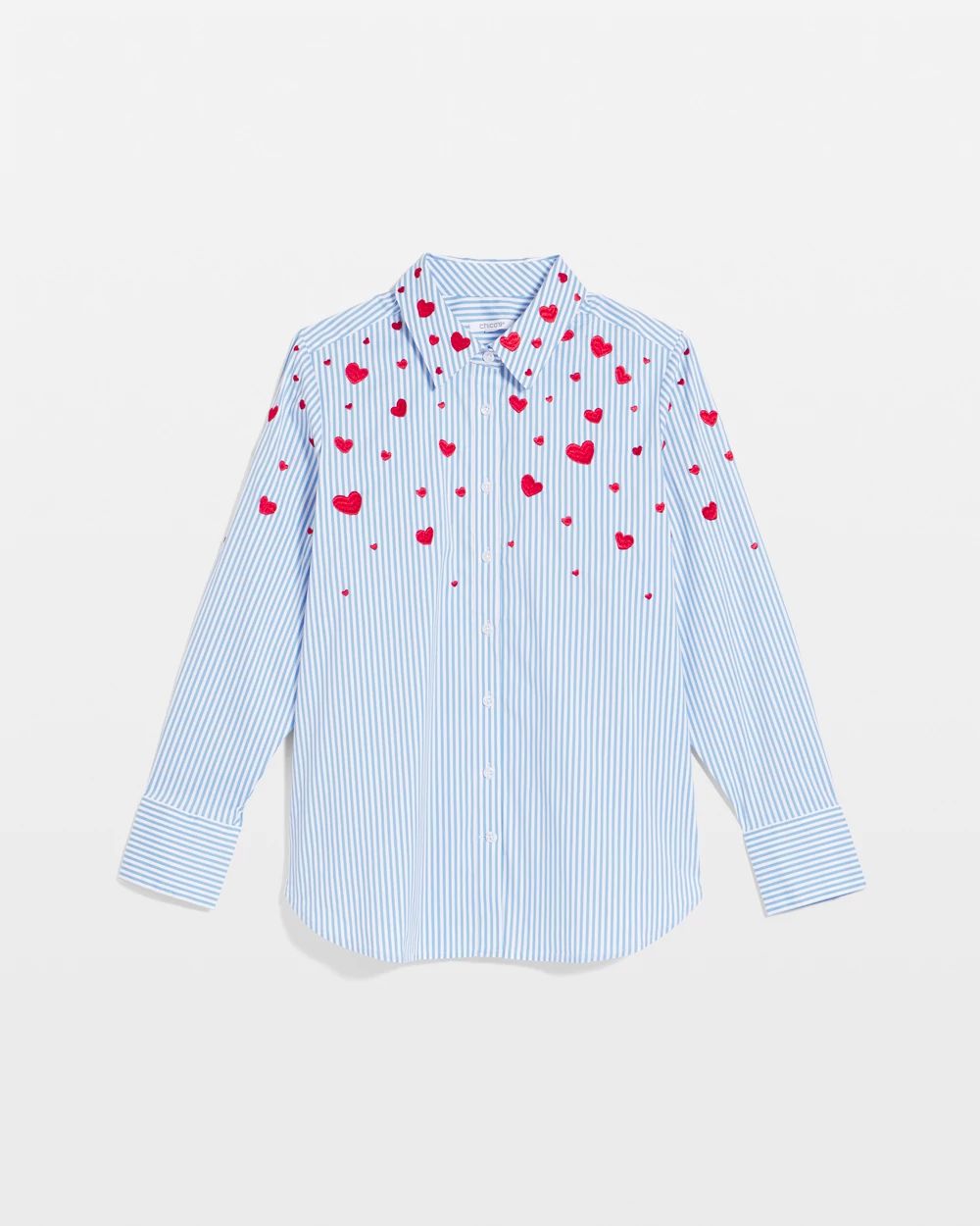 V-Day Striped Poplin Shirt click to view larger image.
