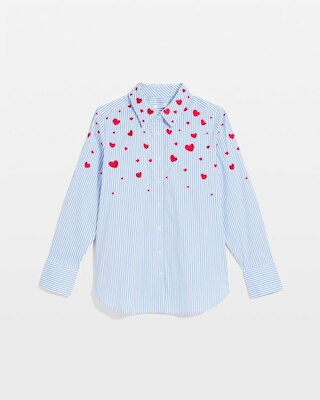 V-Day Striped Poplin Shirt click to view larger image.