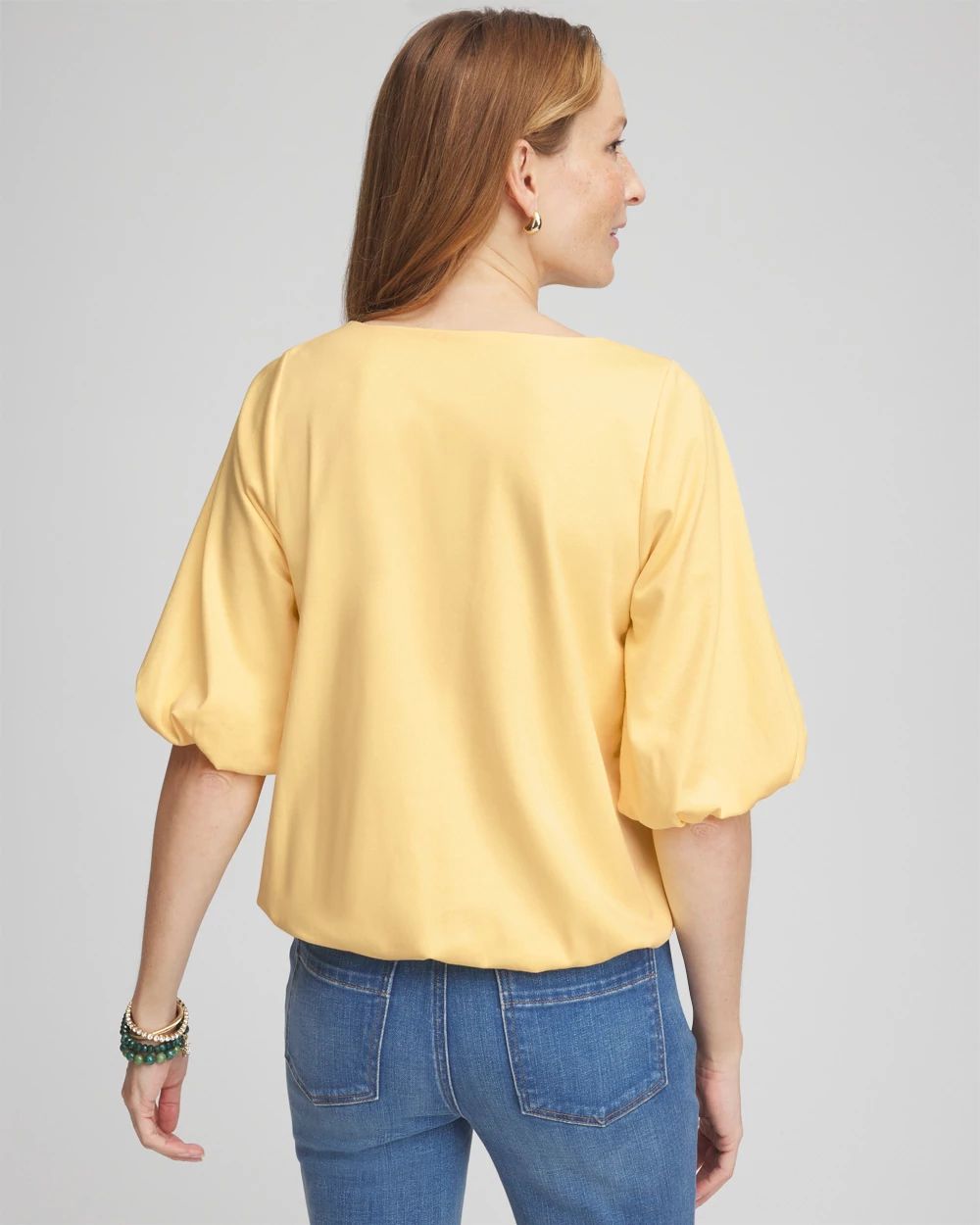 Bubble Hem Pleated Cotton Top