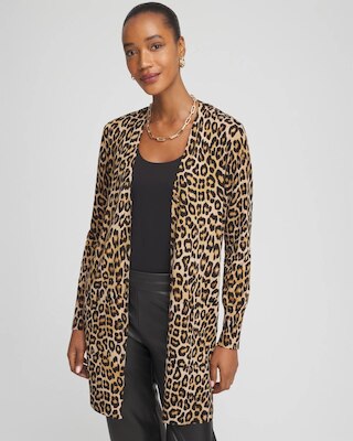 Ella Animal-Print Cardigan Sweater