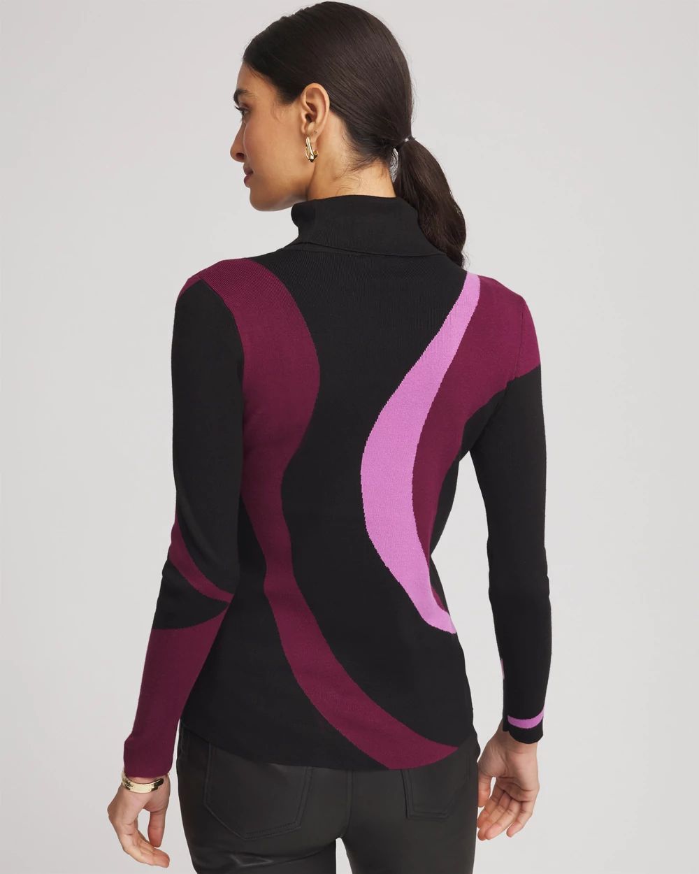 Ella Turtleneck Intarsia Sweater