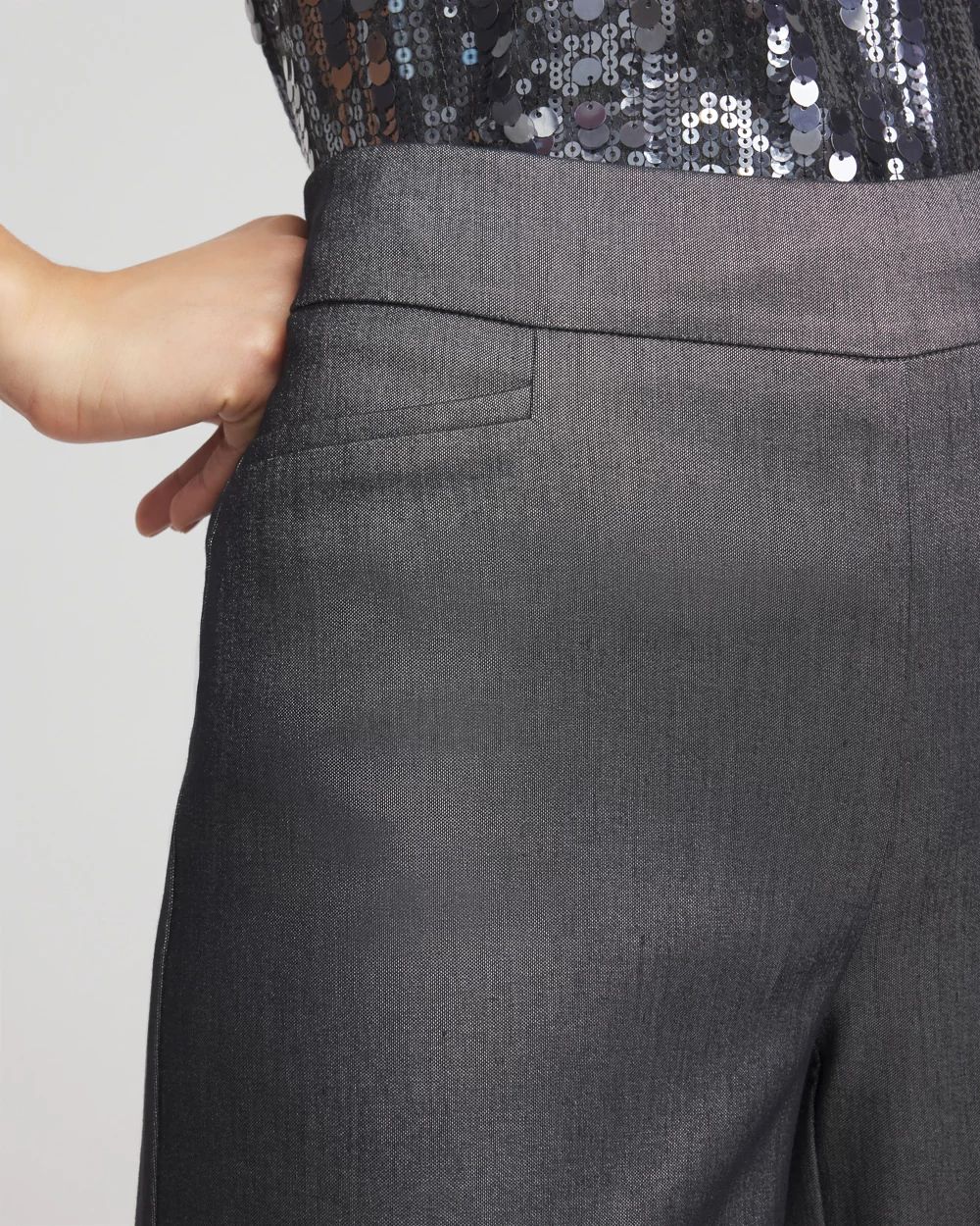 Silver Brigitte Wide Leg Pants