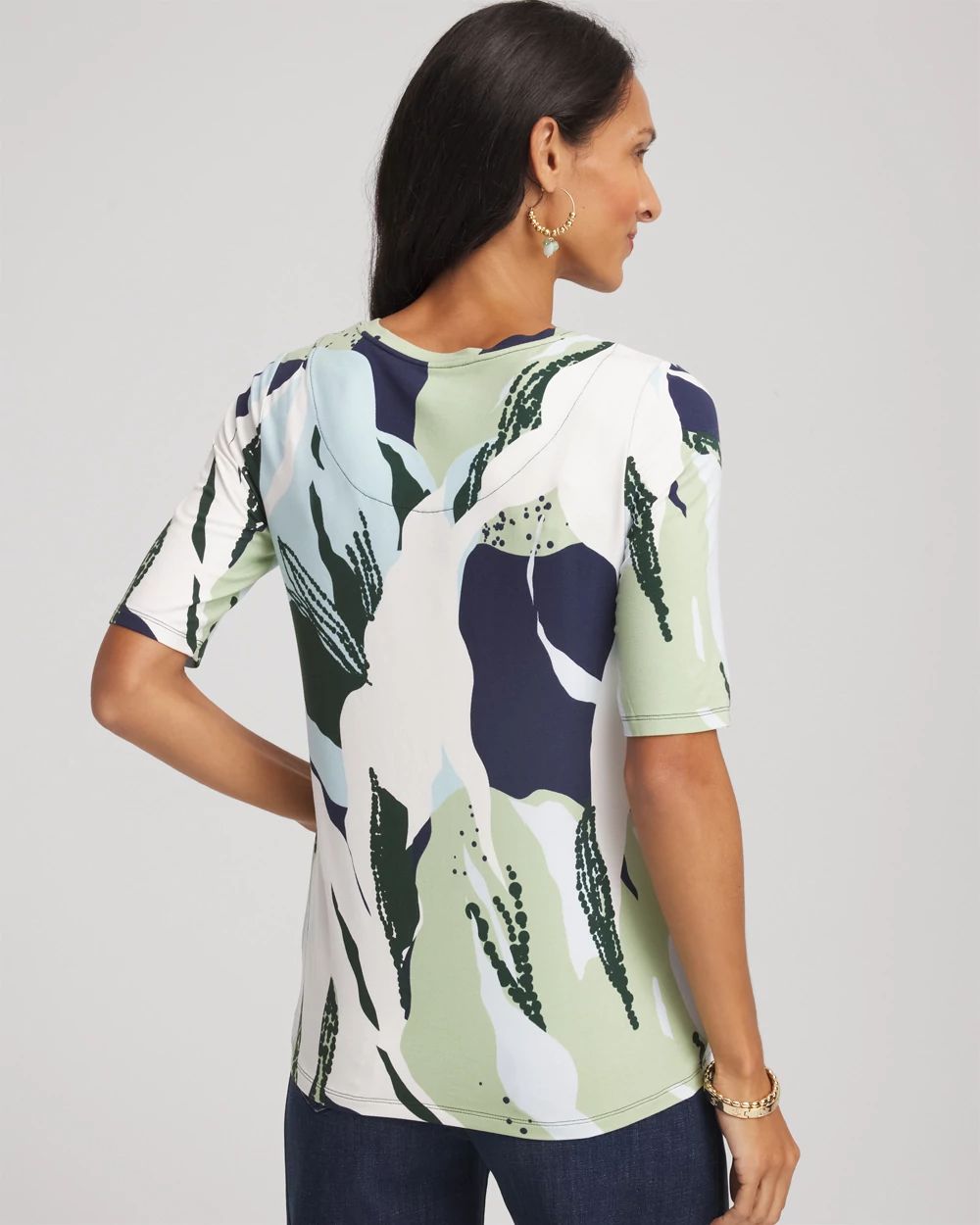 Touch of Cool™ Elbow-Sleeve Perfect Tee click to view larger image.