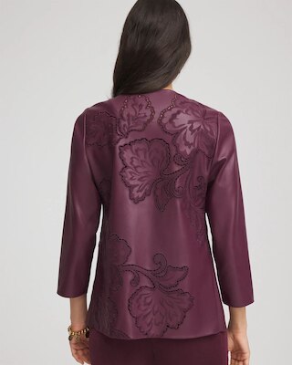 Travelers™ Collection Faux Leather Embroidered Jacket click to view larger image.