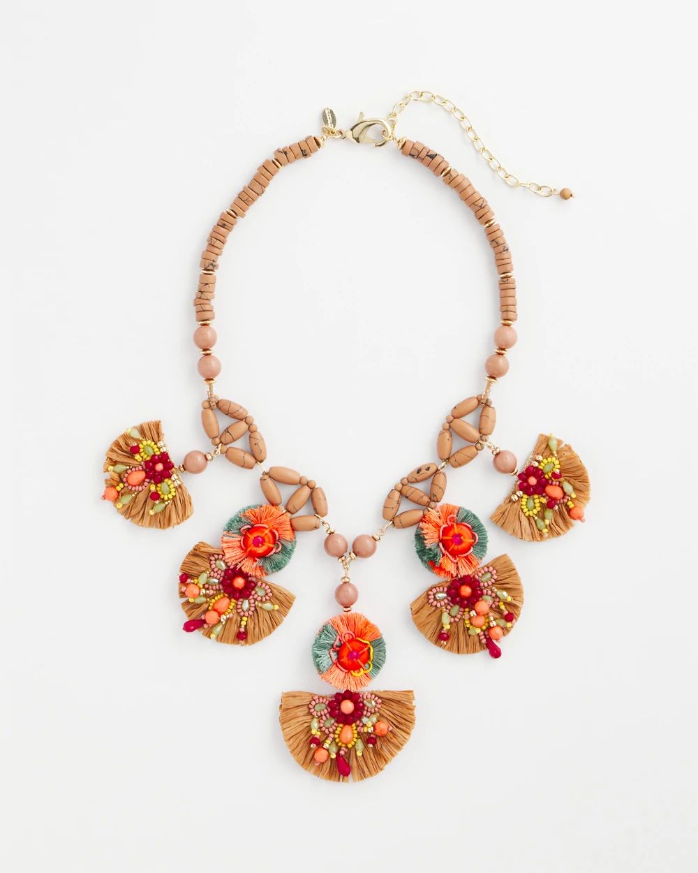 Tropical Floral Bib Necklace