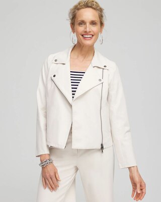 Stretch Knit Moto Jacket