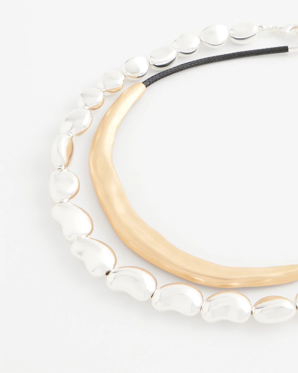 Mixed-Metal Collar Necklace click to view larger image.