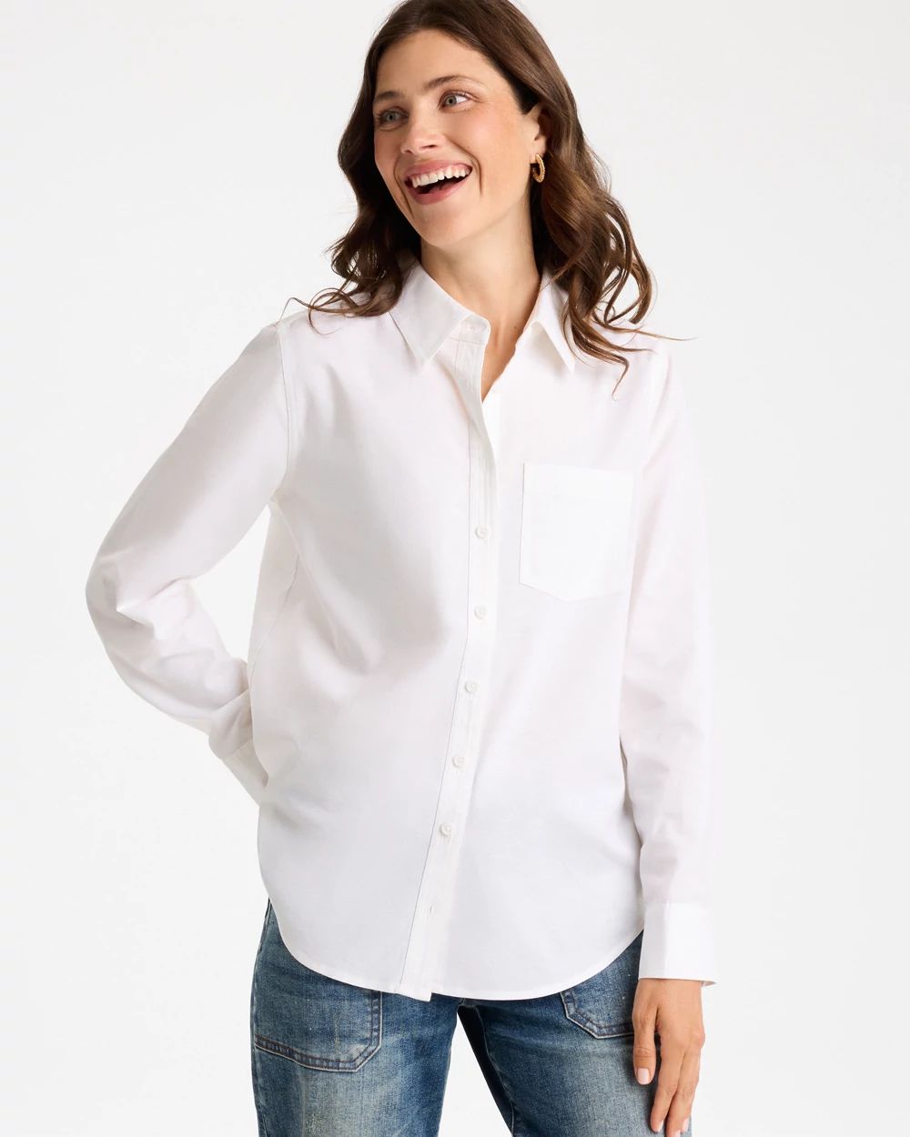 Cotton-Blend Oxford Shirt
