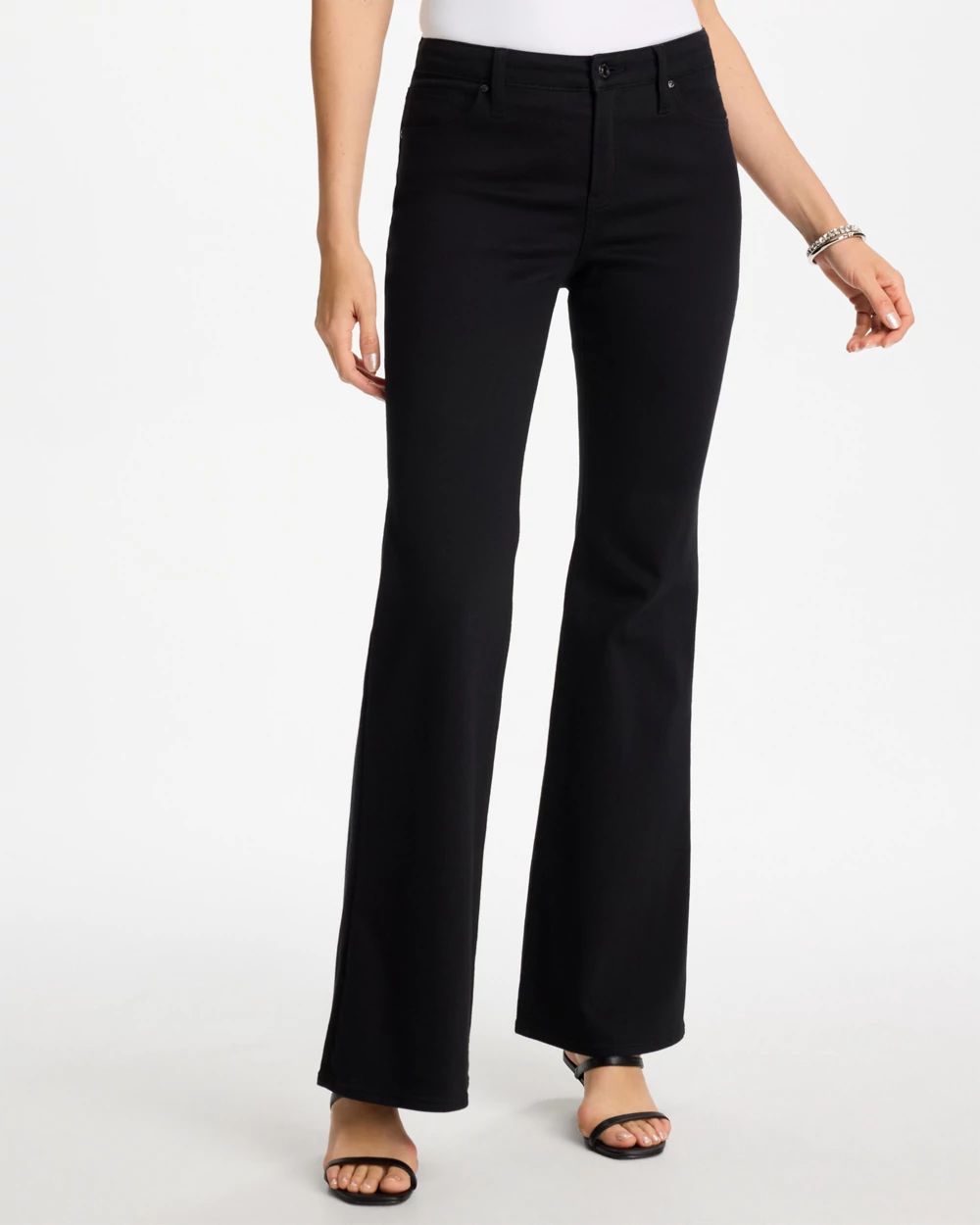 Petite Girlfriend Flared Leg Jeans