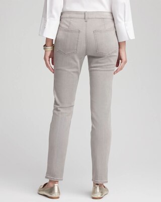 Silver Pull-On Slim Ankle Jeggings click to view larger image.