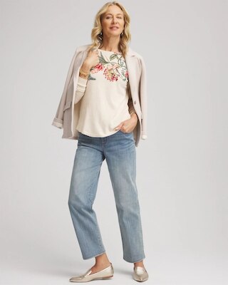 Ella Printed Bateau Pullover Sweater click to view larger image.