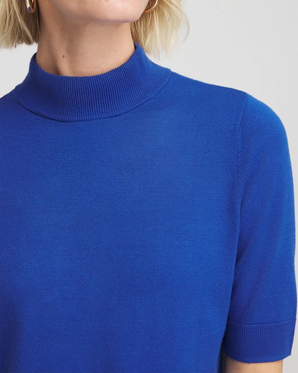 Ella Elbow Sleeve Mockneck Sweater