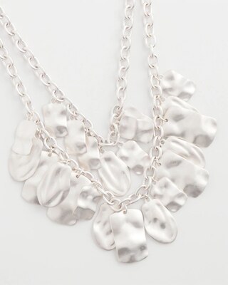 Double Square Charm Pendant Necklace click to view larger image.