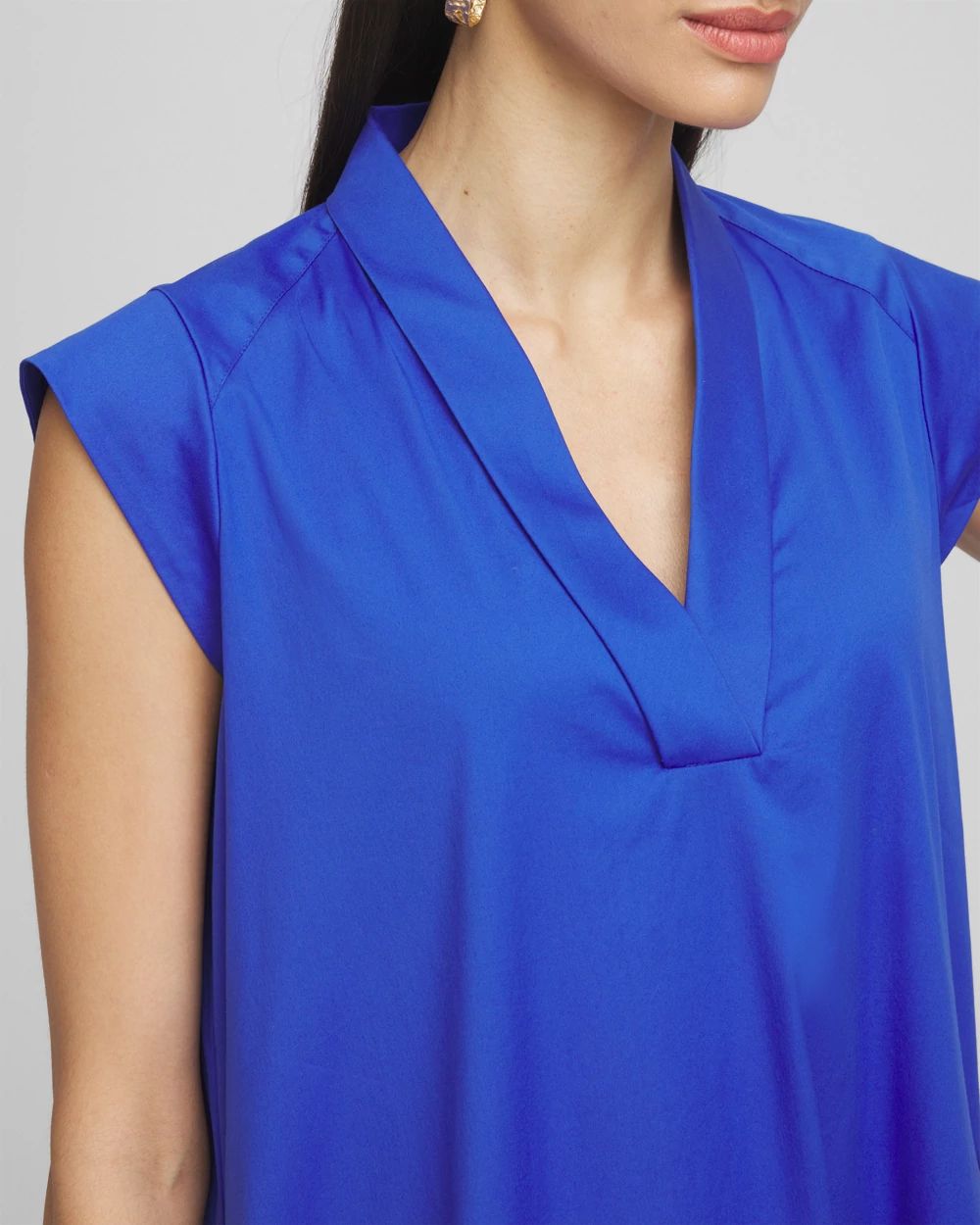 Petite Popover Poplin Maxi Dress click to view larger image.