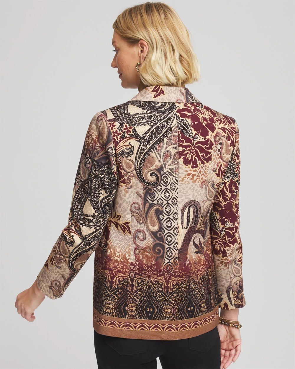 Artisanal Print Ponte Blazer click to view larger image.