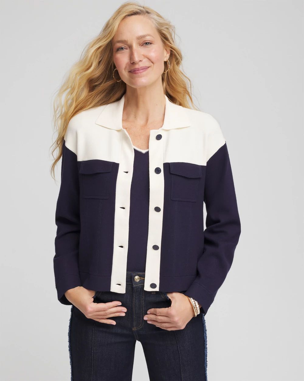 Colorblock Cardigan Jacket