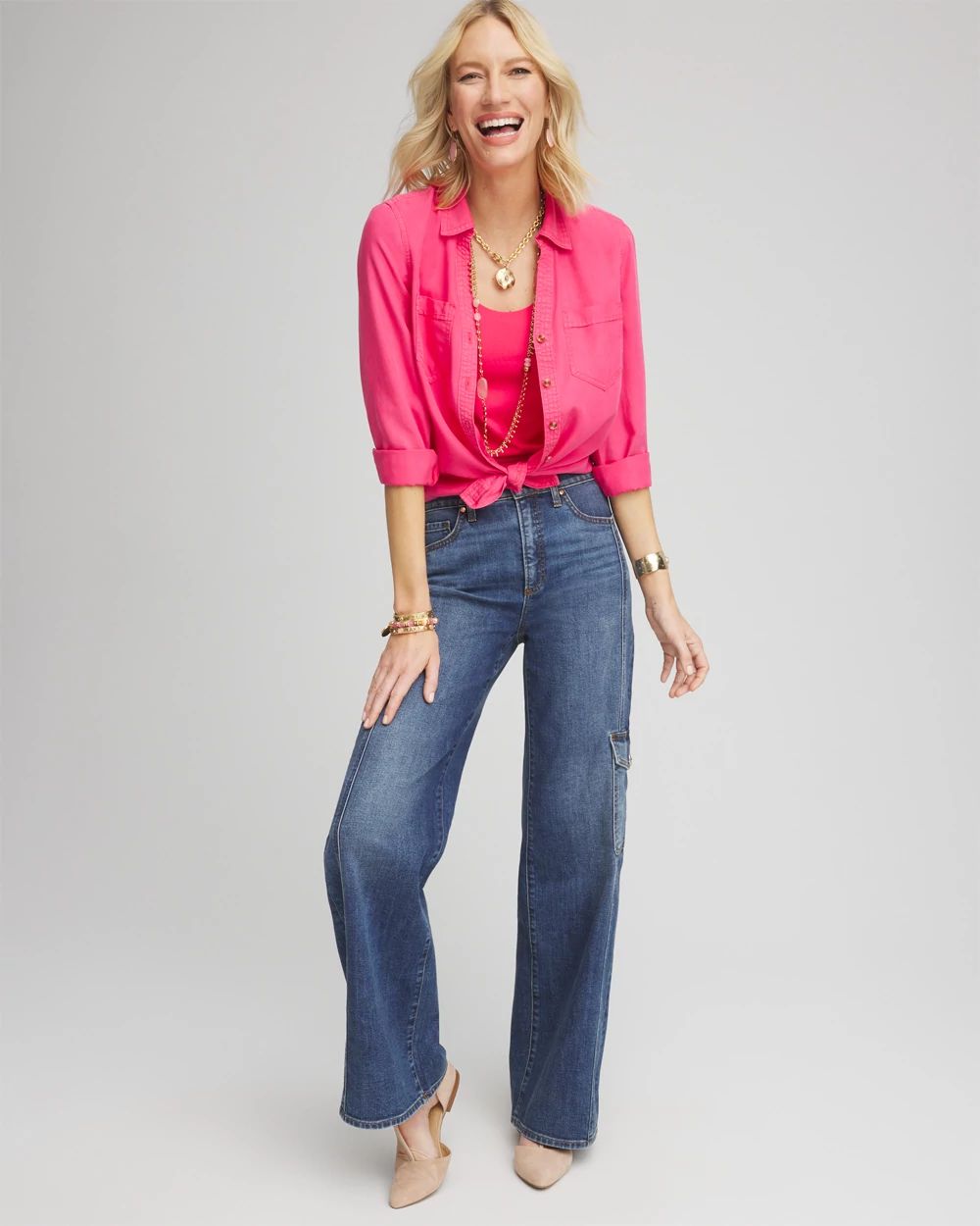 Tencel™ Denim Button-front Shirt