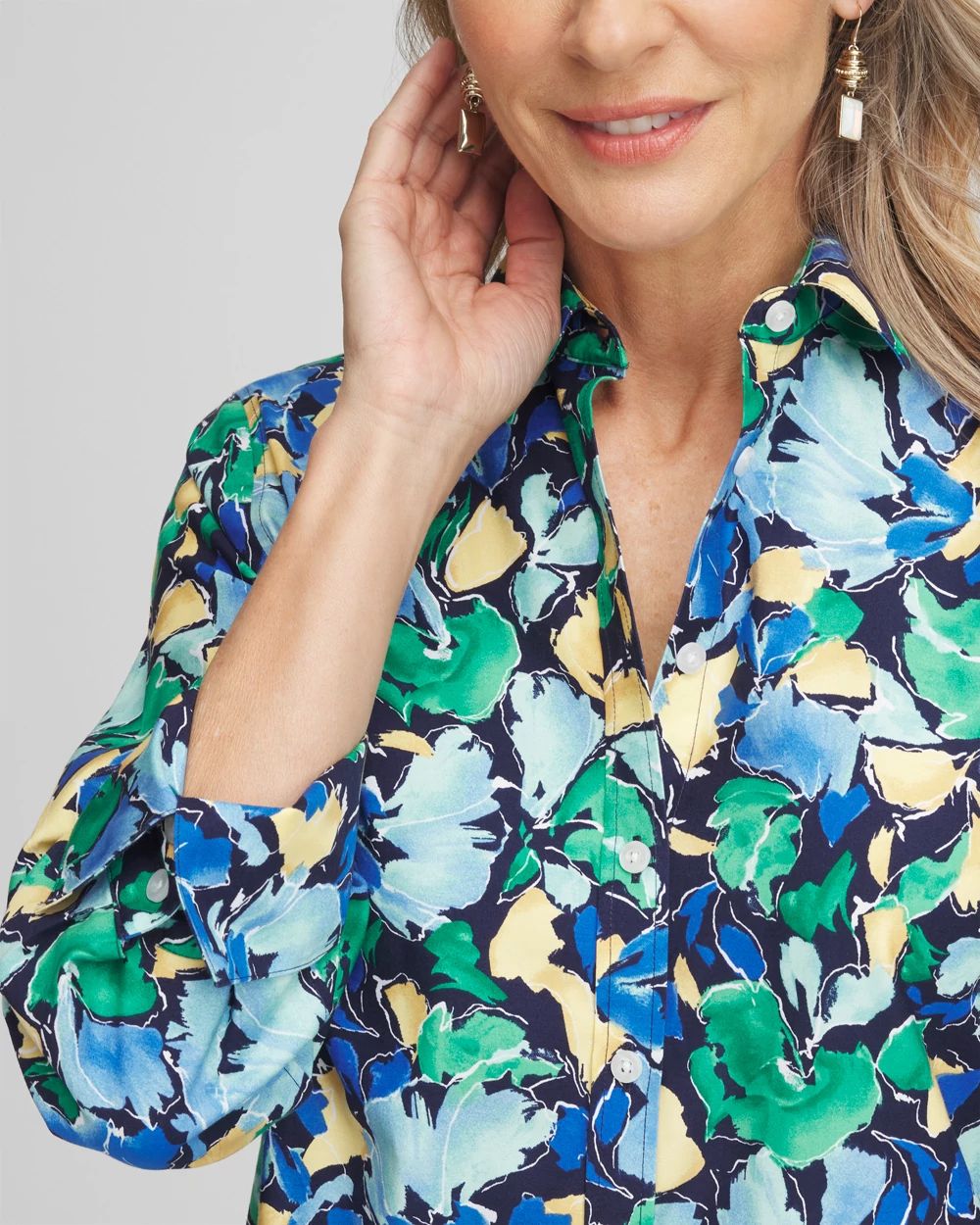 No Iron™ Multi Floral Shirt