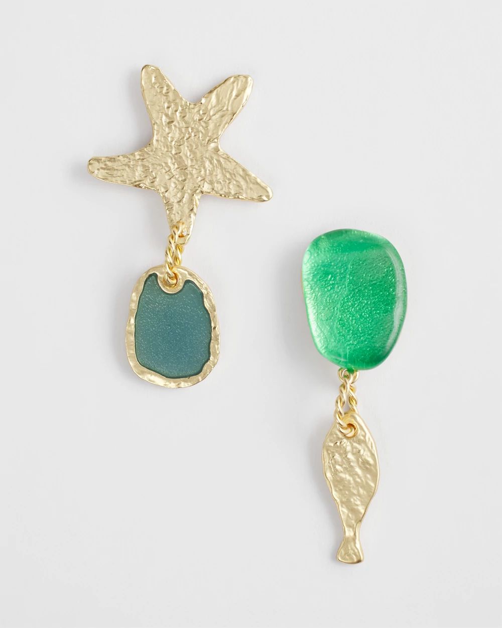 No Droop® Gold Tone Mismatched Earrings