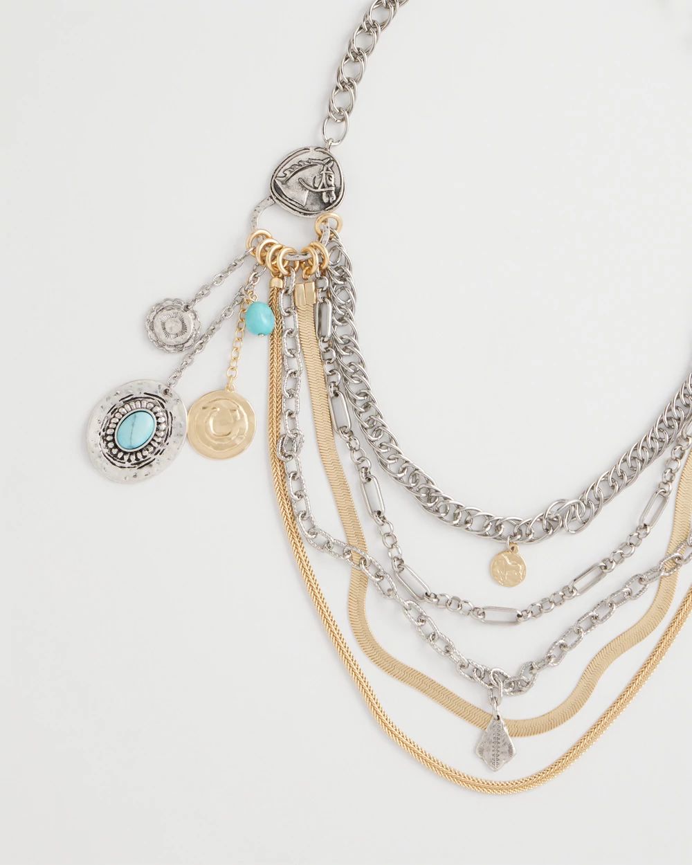 Equestrian Mixed-Metal Multistrand Necklace
